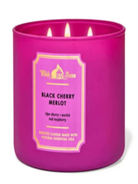 Buy Bath And Body Works Black Cherry Merlot 3 Wick Scented Candle 411g Candles For Unisex