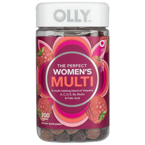 Olly Womens Multi Vitamin Gummies With Biotin Blissful Berry 200 Ct