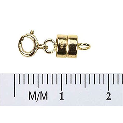 1 New Solid 14k Yellow Gold Barrel Magnetic Converter Necklace Clasp