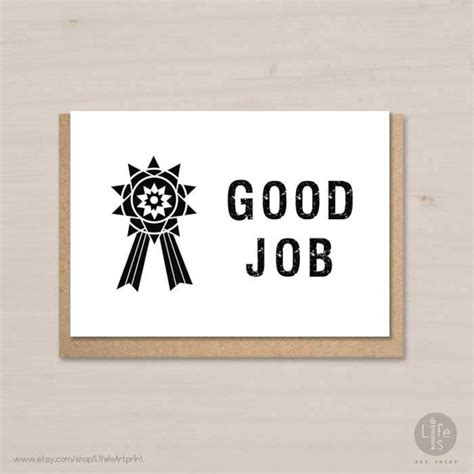 Good Job Card Printable Congratulation Cardcoworker Graduation Card