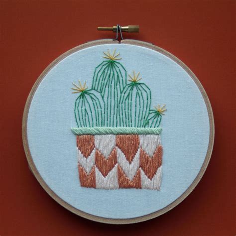 Real Cacti Are Already Pretty Drought Tolerant But This Embroidered Houseplant Will Never Need