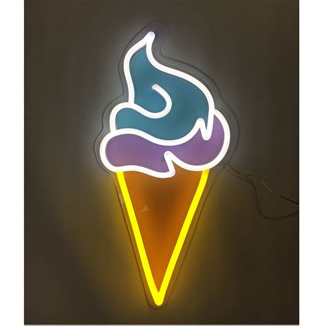 Handmade Ice Cream Neon Signs LED Neon Light Sign Boards With Remote Control EBay
