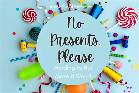 No Gifts Please Wording For Your Next Party