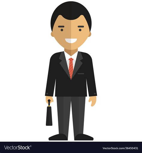 Businessman Flat Icon Isolated On White Royalty Free Vector