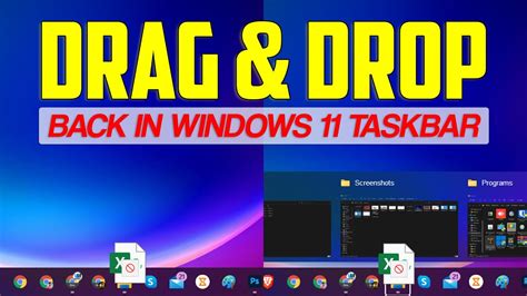 Windows 11 Taskbar Drag And Drop Not Working Enable Drag And Drop