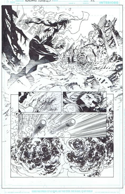 Albert Moy Original Comic Art Superman Unchained By Jim Lee