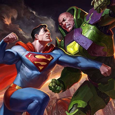 Superman Vs Lex Luthor By Alexandr Pascenko Dc Comics Poster Dc Comics Artwork Superman Art