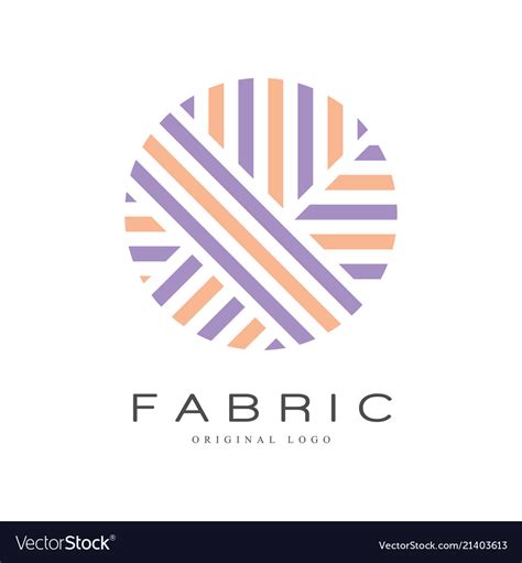 Fabric Original Logo Template Creative Sign Vector Image