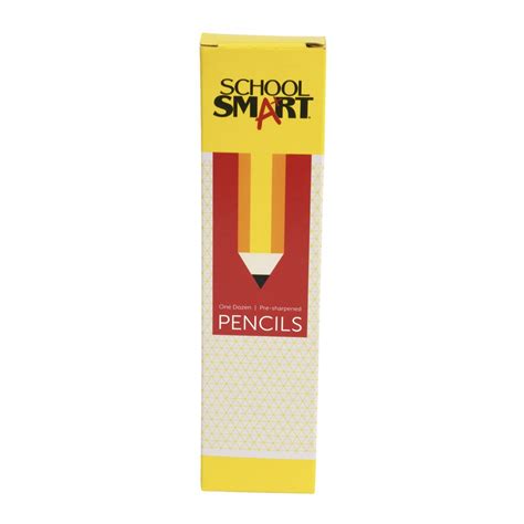 School Smart No 2 Pre Sharpened Pencils Latex Free Eraser Pack Of 12