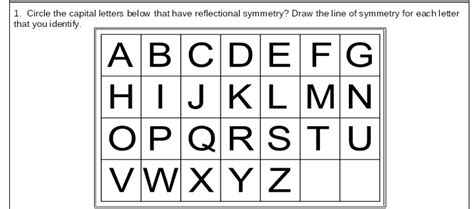 As shown in figure we have horizontal line of symmetry or figure is symmetrical above the horizontal line passing through the the b,h,e. Answered: 1. Circle the capital letters below… | bartleby