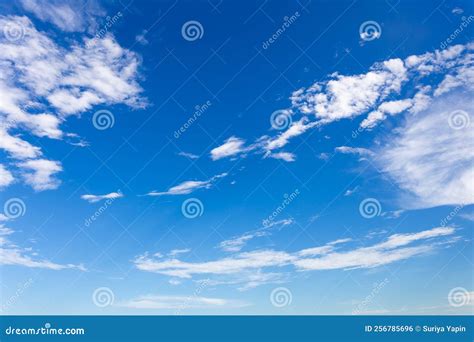 Blue Sky Background With Beautiful Clouds Stock Photo Image Of Light