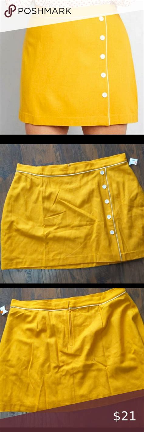 Modcloth Mustard Yellow “own The Era” Retro Mini Yellow Mini Skirt