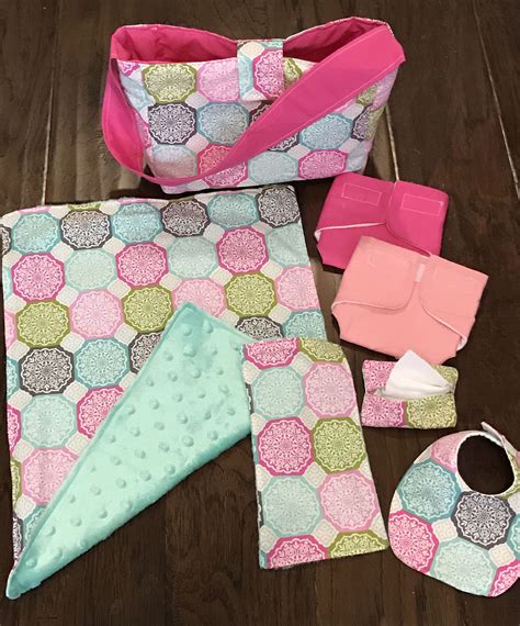 Baby Doll Diaper Bag Set Includes Diaper Bag Blanket Burp Etsy