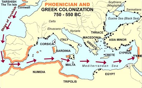 15 Greek And Phoenician Colonies 750 550bc The Herald Of Hope