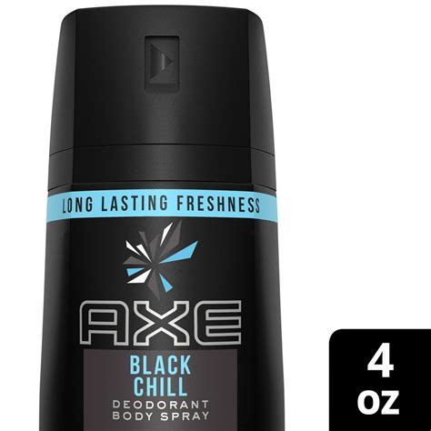 axe black chill body spray for men 4 oz