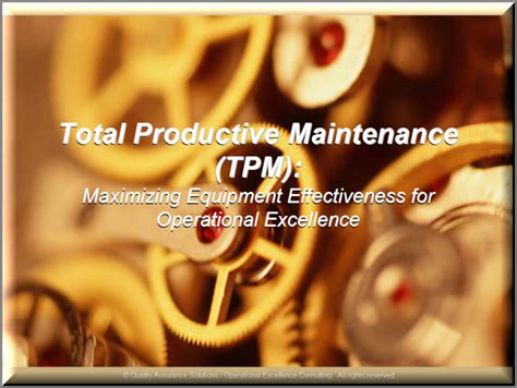 Total Productive Maintenance Powerpoint