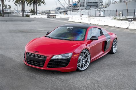 Chrome Vorsteiner Rims Looking Great On Red Audi R8 — Gallery