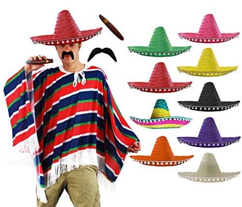 Cool £1299 Mexican Man Costume Includesblue Red And Green Striped