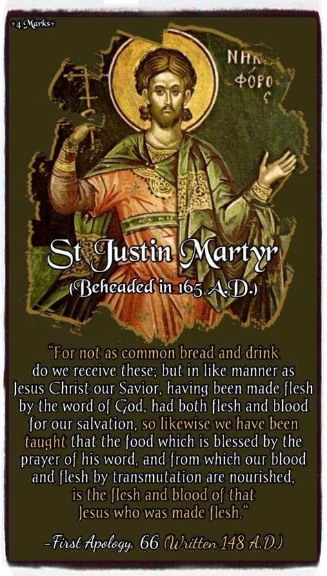 Church Father Justin Martyr The 4 Marks