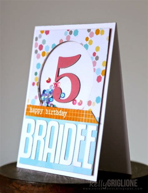 Notable Nest Fusion 5th Birthday Shaker Card Shaker Cards Cards