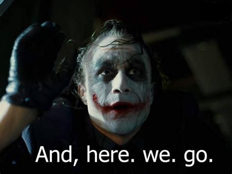 And Here We Go Heath Ledger As Joker In Batman Dark Knight Work