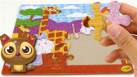 What are the real benefits of jigsaw puzzles when it comes to down to your child's development. Crayola Animals Jigsaw Puzzle for Toddlers & Babies - YouTube