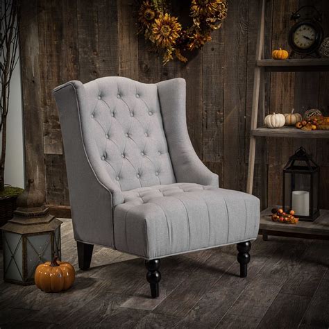 Find the perfect home furnishings at hayneedle, where you can buy online while you explore our room designs and curated looks for tips, ideas & inspiration to help you along the way. Clarice Wingback Tufted Fabric Accent Chair | Fabric accent chair, High back accent chairs ...