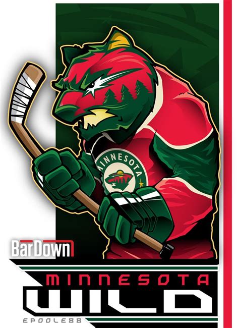 The Minnesota Wild In All Their Red And Green Glory As Rendered By