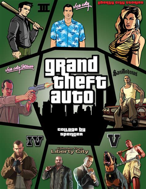 A Gta Collage I Made Grand Theft Auto Artwork Grand Theft Auto