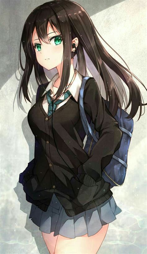 Best Anime Girls With Black Hair And Green Eyes Motivational Quotes