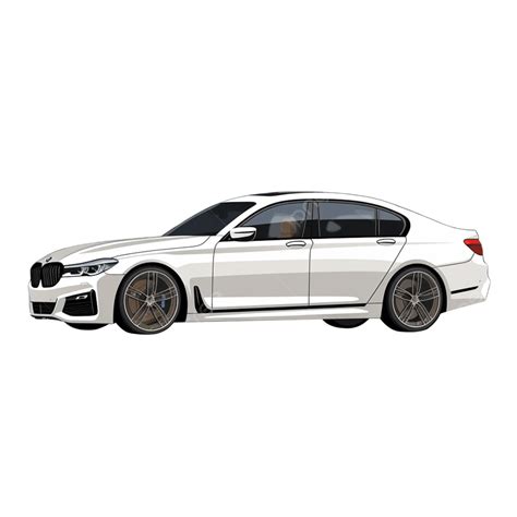 Bmw 7 Series White Transparent Background Car Vehicle Automobile Png