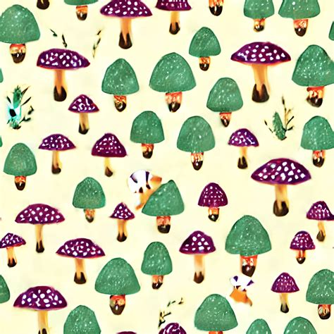 Cute Woodland Hedgehogs And Mushrooms Seamless Pattern · Creative Fabrica