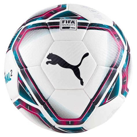 Puma Teamfinal 212 Match Soccer Ball White And Rose Red With Ocean