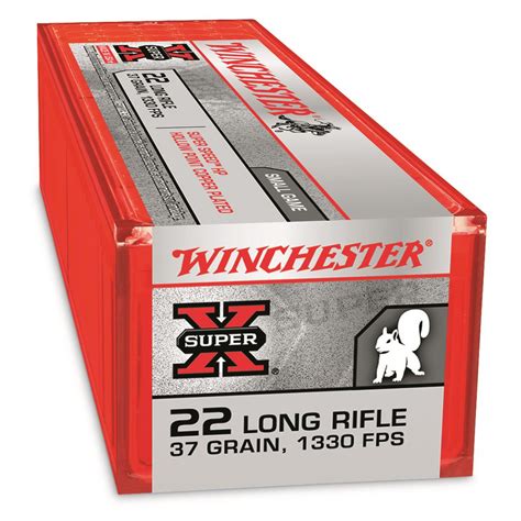 Winchester Super X 22lr Hp 37 Grain 100 Rounds 142805 22lr