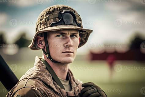 Proud Army Soldier Portrait Neural Network Ai Generated 23469159 Stock