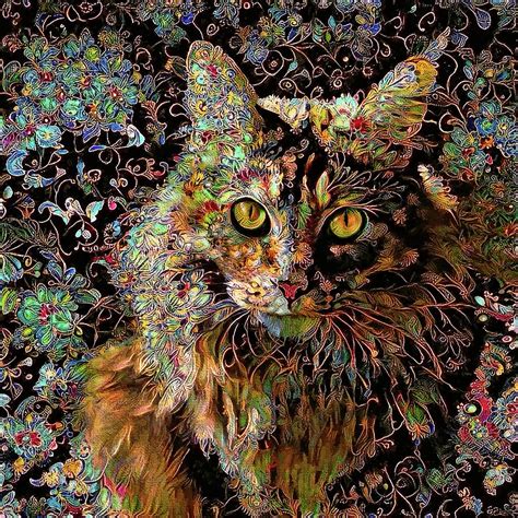 A Long Haired Tabby Cat Named Alfie Digital Art By Peggy Collins Fine