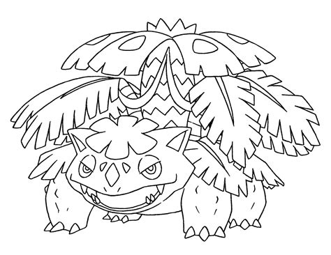 The grass type (くさタイプ kusa taipu in japanese) is one of the eighteen pokémon elemental types. Pokemon Mega Evolution Coloring Pages at GetColorings.com ...