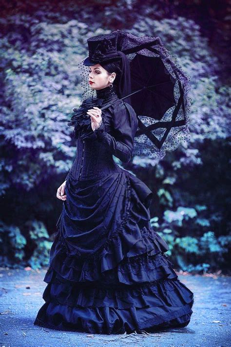 Victorian Gothic Girl With A Parasol Costume Designer Katherine
