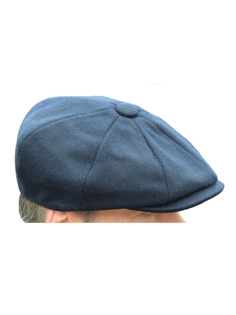 Peaky Blinders Navy Melton Wool Newsboy Cap—lammy Man Ska Mod And