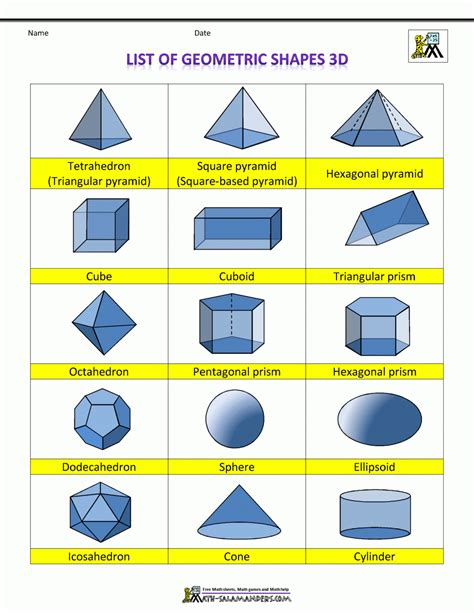 Geometric Shapes Printables