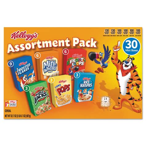 Kelloggs Breakfast Cereal Mini Boxes Assorted 30ct