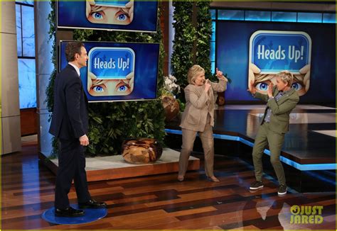 Hillary Clinton Plays Heads Up With Tony Goldwyn On Ellen Photo