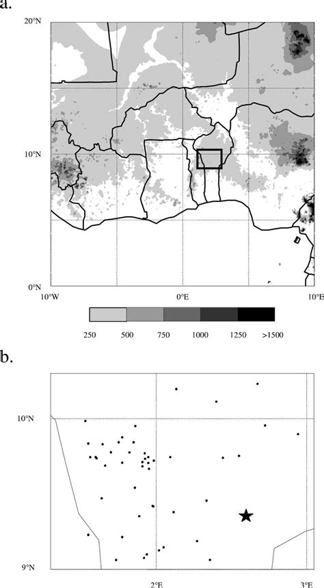A Topography M Of Central West Africa B Locations Of