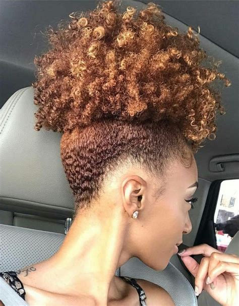 Light Brown Natural Hair In A High Bun Beautiful Dyed Natural Hair Natural Hair Beauty