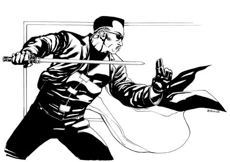 Wesley Snipes As Blade By Robert Atkins Blade Marvel Vampire Hunter