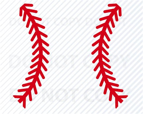 Baseball Stitches Svg File For Cricut Softball Stitches Etsy