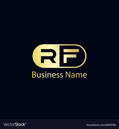 Initial Letter Rf Logo Template Design Royalty Free Vector