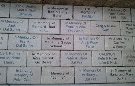 The Venetian Club Memorial Bricks