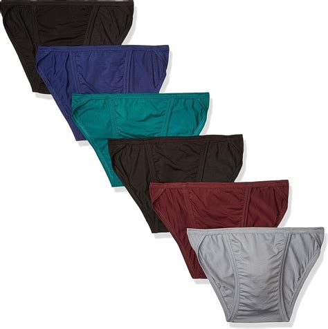 Buy Hanes Mens Tagless Comfort Flex Fit Dyed String Bikini 6 Pack