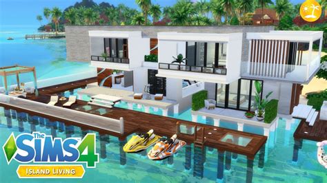 The Sims 4 Modern Beach Living Island Living Youtube